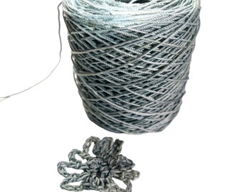 150 yards handgeverfde draden - katoenen draden - plantaardige draden - tatting aanbod - haak aanbod - brei aanbod - white wash denim