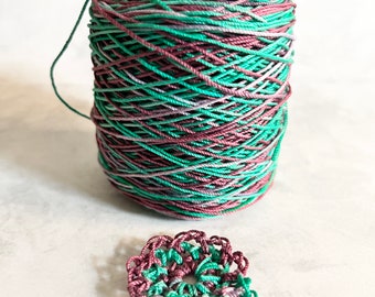 150 yds - hand dyed crochet thread - cotton thread - crochet  - tatting tool - cotton crochet thread - crochet supplies - Aunt Lydia - Bird