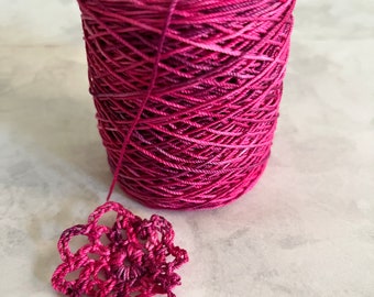 150 yds hand dyed crochet thread - cotton thread - crochet  - tatting tool - cotton crochet thread - crochet supply - tennis shoes -size 10