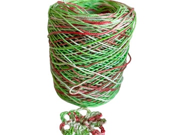 150 yards hand dyed crochet thread - cotton thread - crochet  - tatting tool - cotton thread - knitting - crochet supply - threads  - grinch