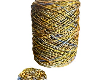 150 yards Handgeverfde haakdraad - katoenen draad - haak - tattingtool - katoenen haakdraad - haak - gouden artwork - goud