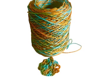 150 yards hand dyed crochet thread - cotton thread - crochet  - tatting tool - cotton thread - knitting - crochet supply - threads  - AZ Sky