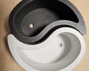 Concrete Yin-Yang Mini Planter