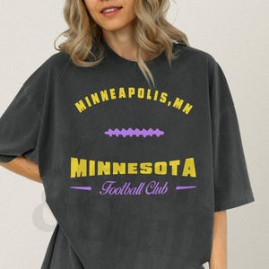 Retro Minnesota Football T-Shirt: Purple & Gold Fan Apparel