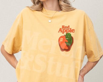 Camiseta de Red Apple Cigarettes: Camiseta gráfica promocional de película clásica de culto retro para fans de Tarantino.