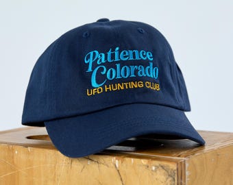 Patience Colorado Hat, Funny Alien Sci Fi UFO Hunting Club Embroidered Hat, Colorado Resident Merch, TV Show Trucker Rope Snapback Cap