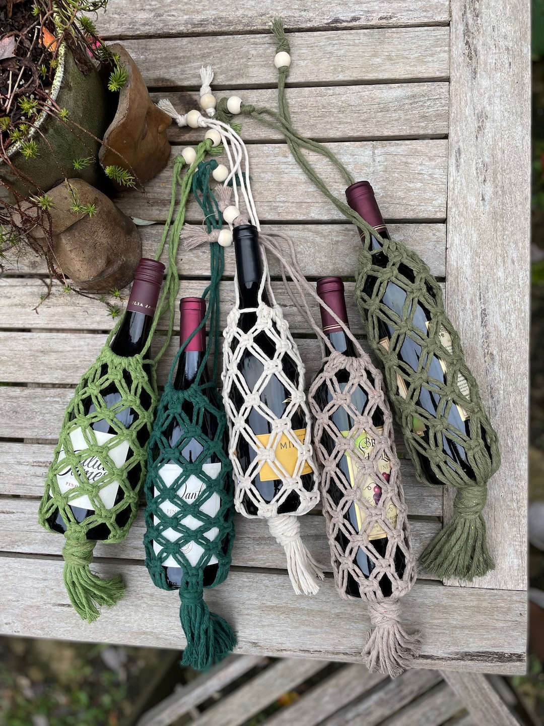 Macrame wine tote diy hotsell