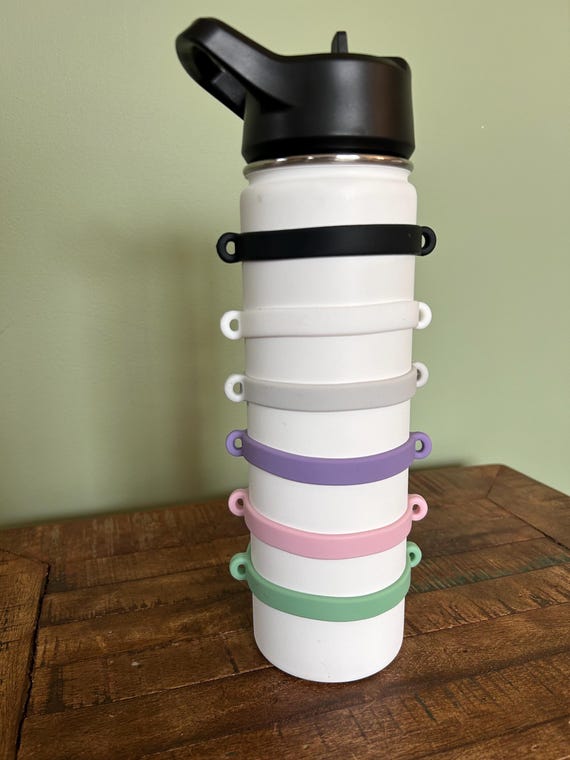 Silicone Water Bottle Band for Straps and Keychains