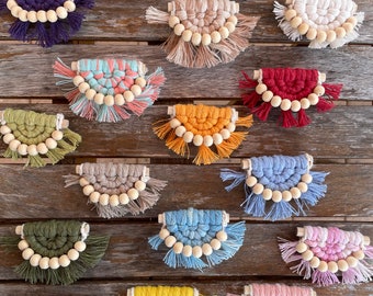 Boho Macrame Car Vent Clip: Essential Oil Diffuser