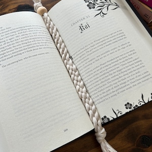 Bladwijzer macramé: bladwijzer van biologisch katoen gevlochten boho