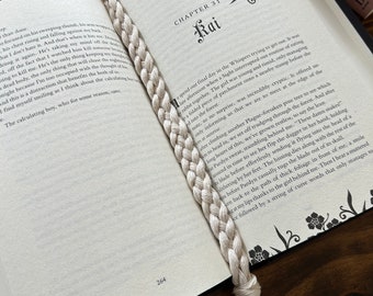 Macrame Bookmark: Organic Cotton Braided Boho Bookmark