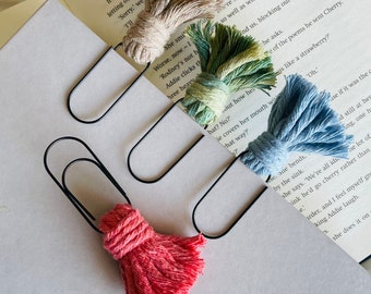 Macrame Tassel Jumbo Paperclip Bookmark: Planner Clip