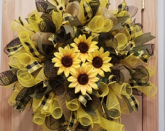 Summer Sunflower Wreath