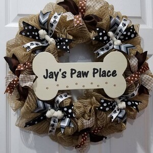 Dog Bone Pawprints Wreath image 2