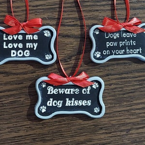 Dog Bone Owner Sayings Christmas Holiday Ornaments