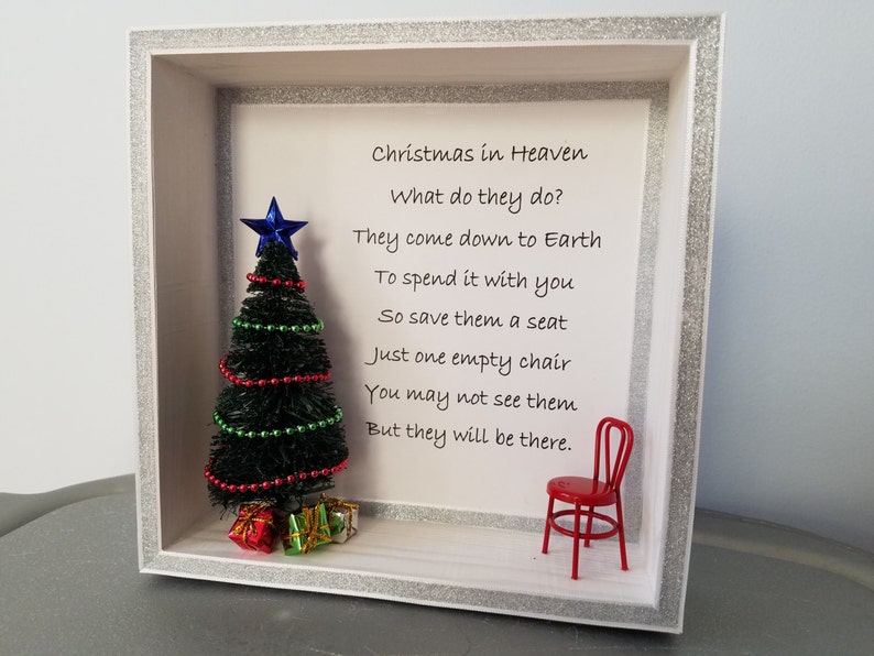 Christmas in Heaven Shadowbox Christmas in Heaven Shadow Box Etsy