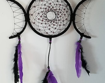 Triple Moon Goddess Dreamcatcher