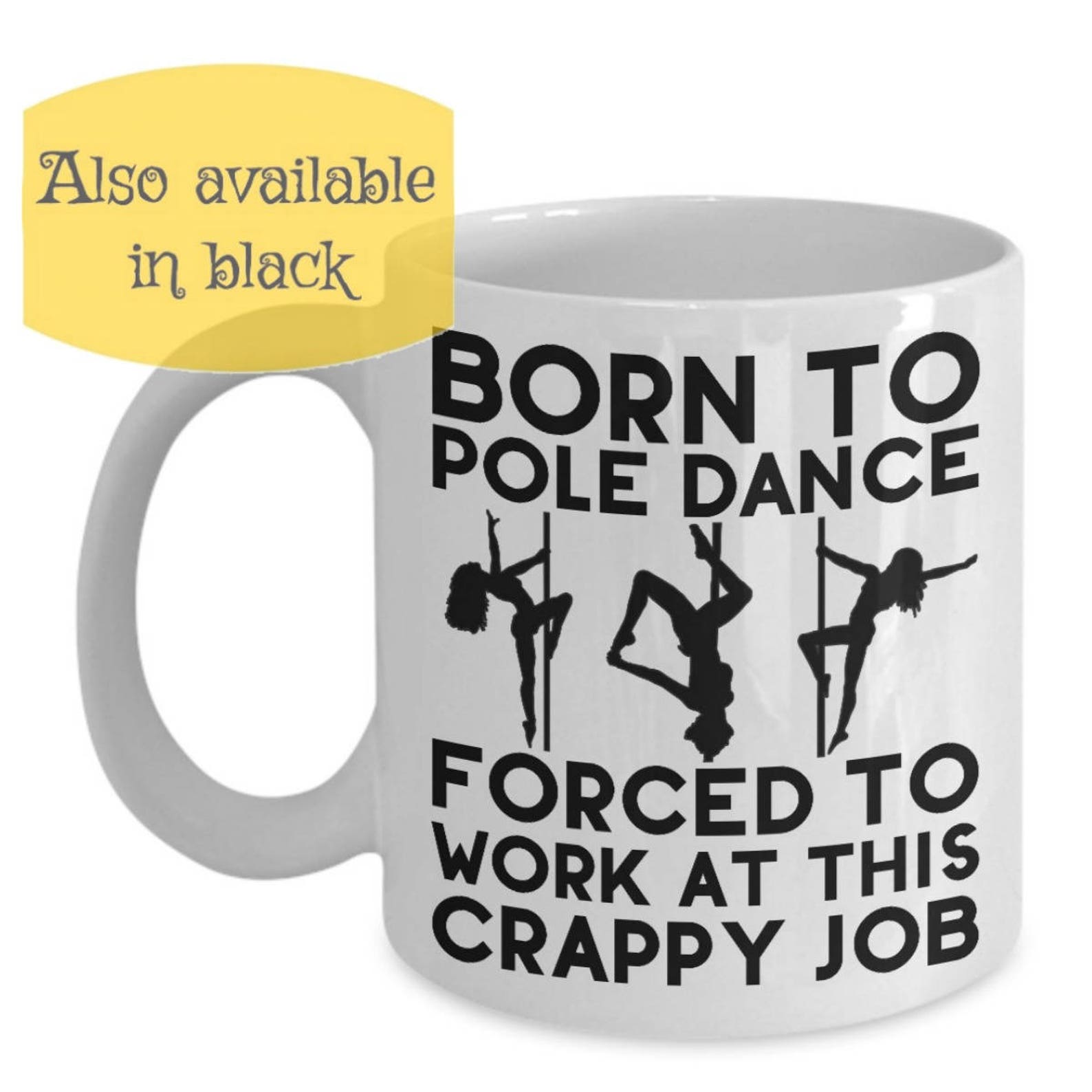 Funny Pole Dance Gift Idea Born to Pole Dance Forced to Work Etsy