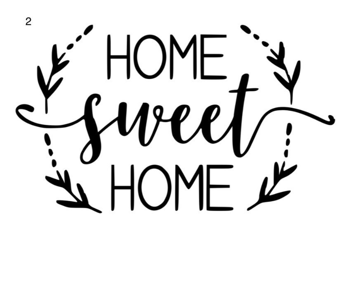Love Home Sweet Homehome Sweet Home Vinyl Decalhome Sweet Etsy