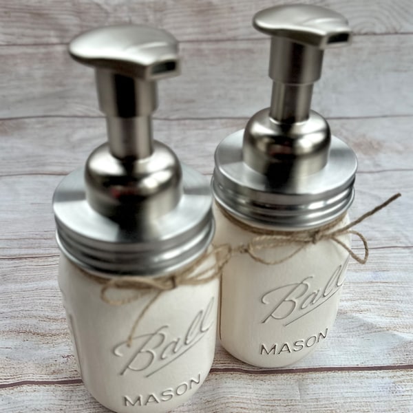 Foam pump mason jar soap dispenser/ mason jar bathroom sets/ foaming soap dispensers/ farmhouse bathroom sets/ mason jar soap pump/ soaps
