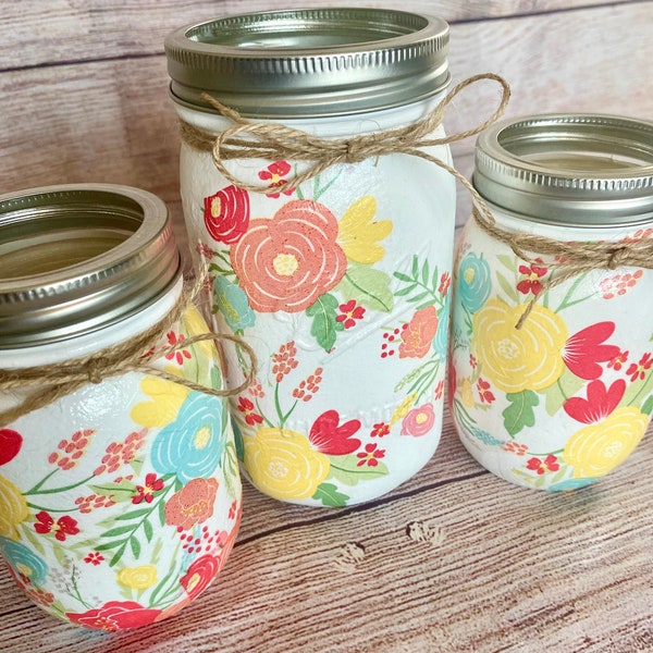 Mason Jar Vases Etsy