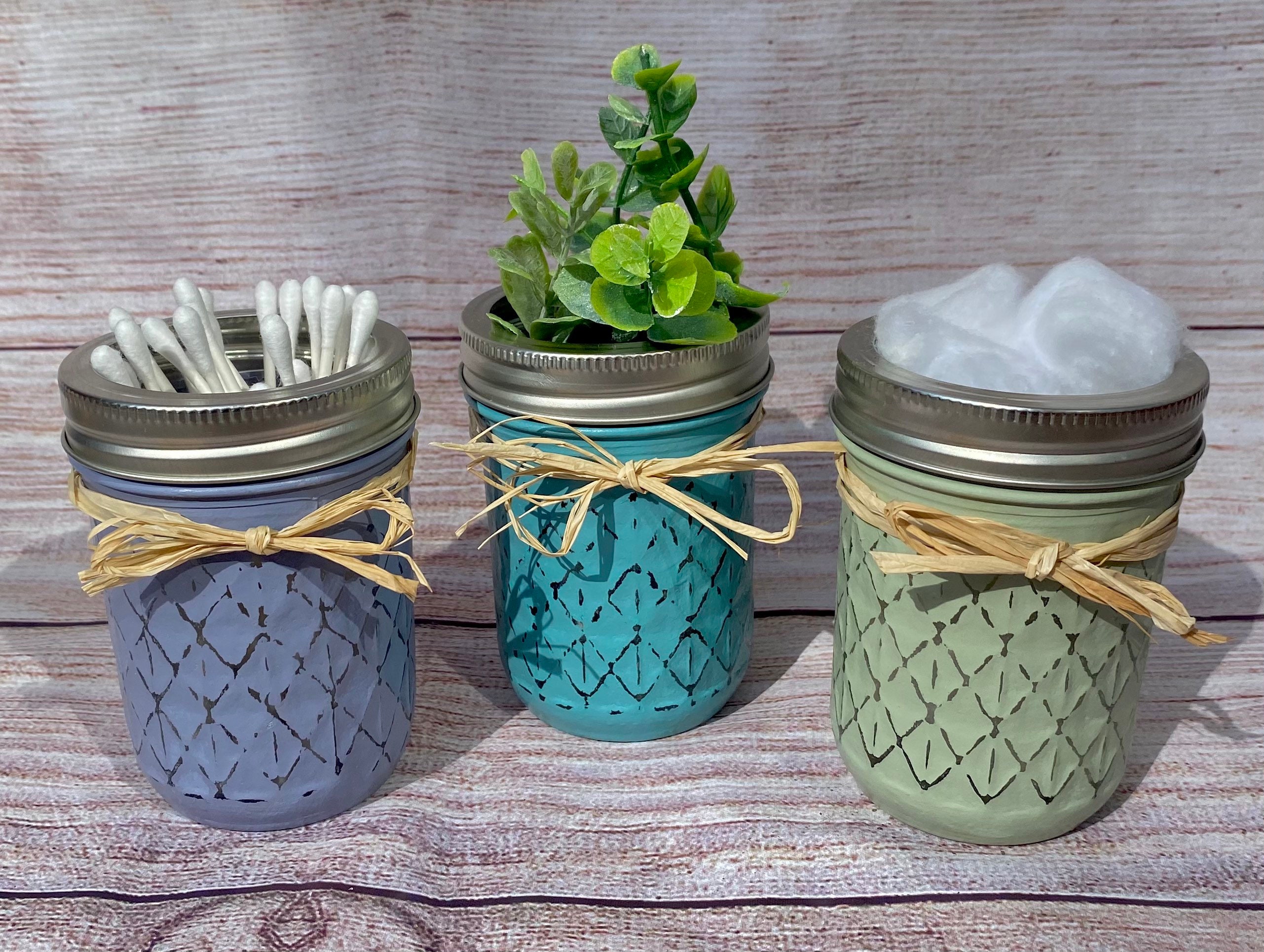 Mason Jar Bathroom Decor// Farmhouse Bathroom Etsy