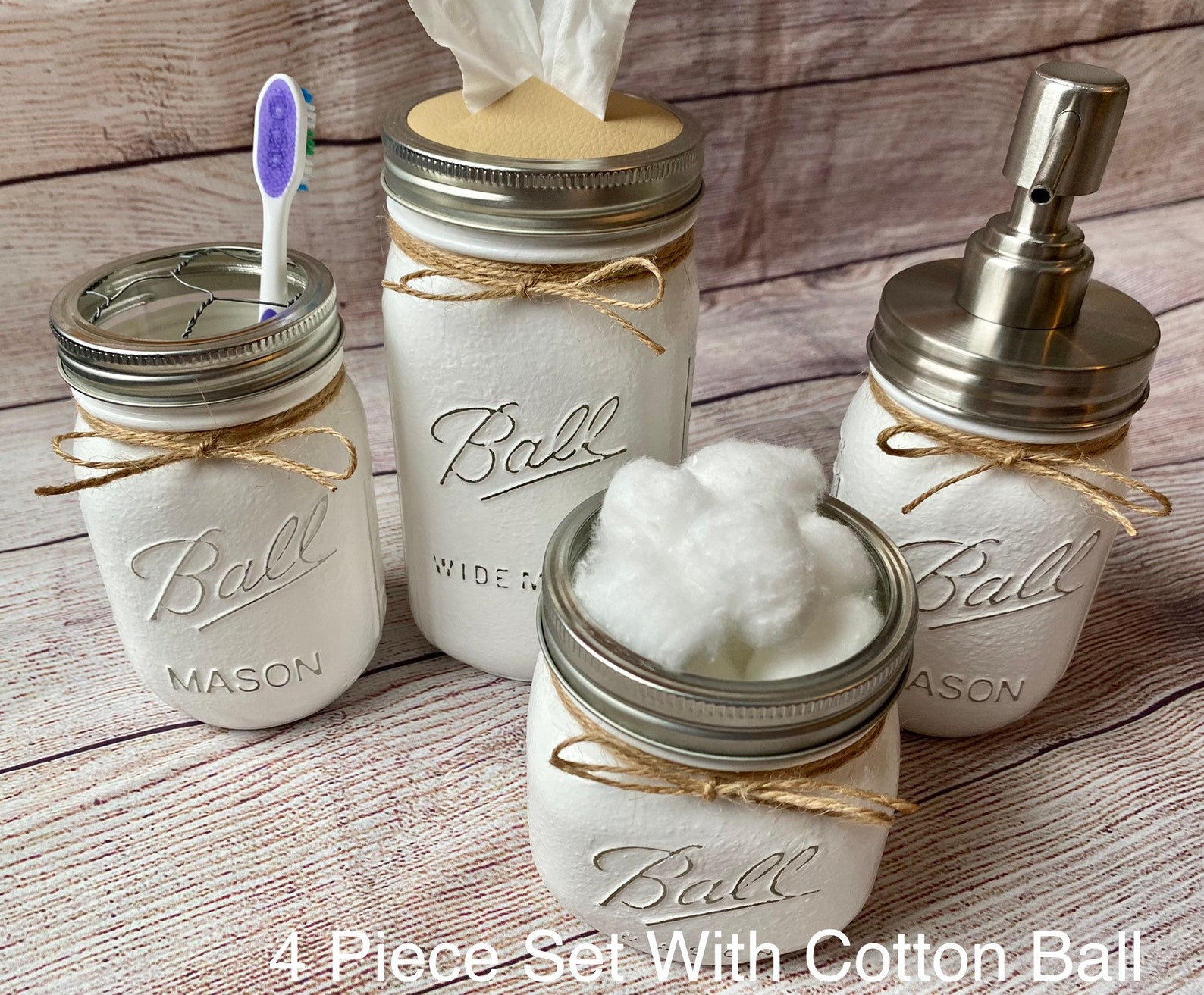 Mason Jar Bathroom Decor//bathroom Decor//mason Jar Decor// | Etsy