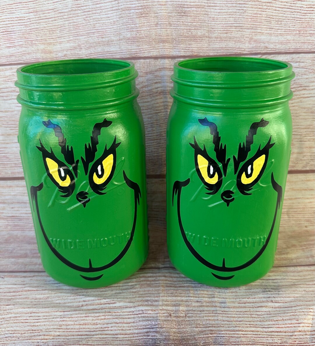 Christmas Mason Jars/grinch Gifts/grinch Decor/grinch Mason Jar