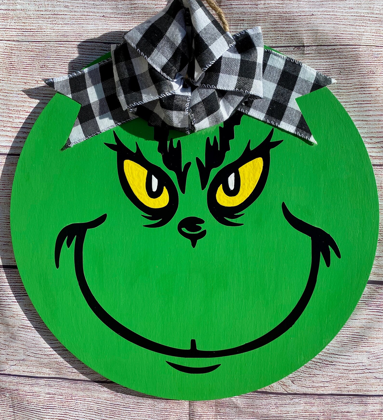 The Grinch Door Hanger/ Merry Grinchmas/ Christmas Door Etsy
