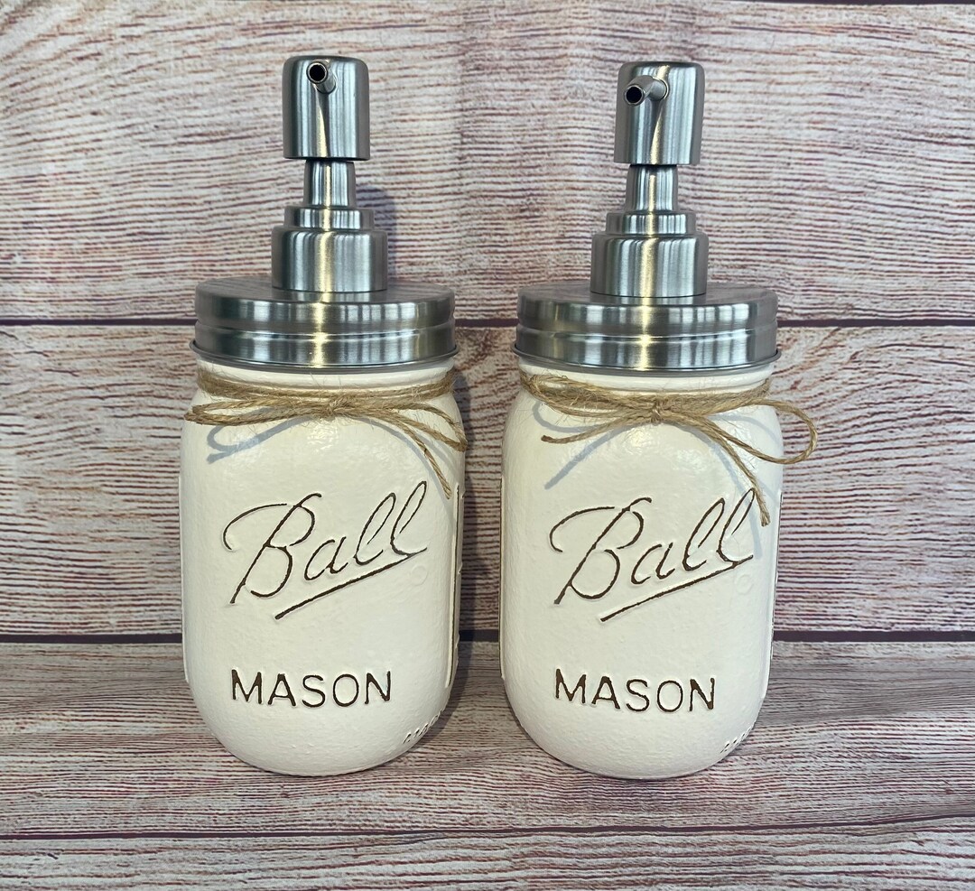 Mason Jar Bathroom Sets/ Soap Dispensers/ Mason Jar Soap Etsy