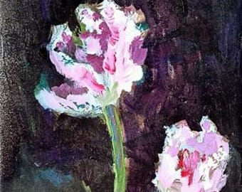 Parrot Tulips   Original painting by Blair Pessemier