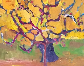 Fall Tree Original painting Laurie Fox Pessemier