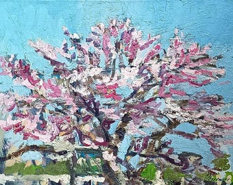 Paris Cherry in Blossom   Original painting by Blair Pessemier