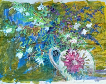 Beyond Wild  Original painting on Paper  by Laurie Fox Pessemier