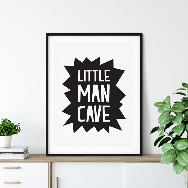 Little Man Cave Print Kid Cave Kids Room Decor Kids Wall | Etsy