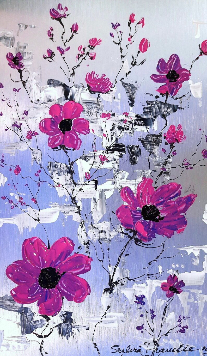 Carte anniversaire Fleurs rose d'été de style contemporaine carte vœux souhait sans texte avec enveloppe blanche a offrir image 2