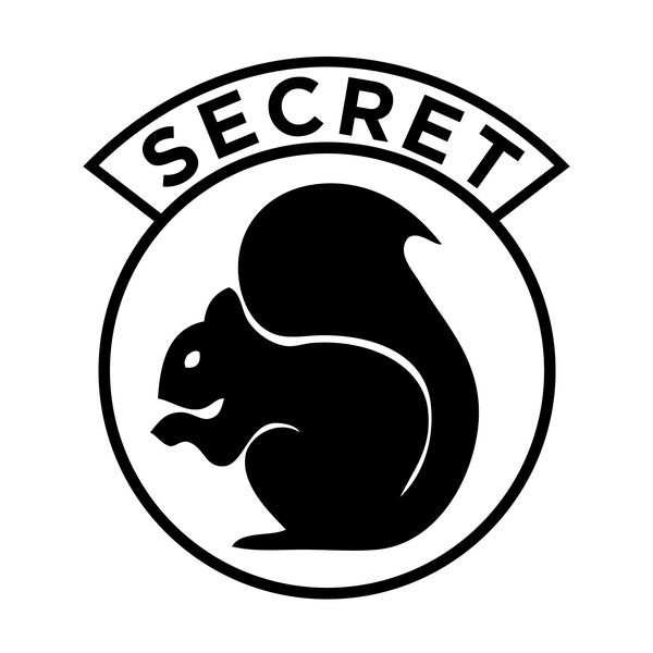 secret squirrel nature decal sticker