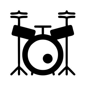 Drum set decal sticker