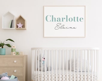 Baby Name Print - Name Printable - Nursery Name Sign - Girl Name Print - Girl Name Sign - Custom Name Sign - Custom Name Sign Bedroom