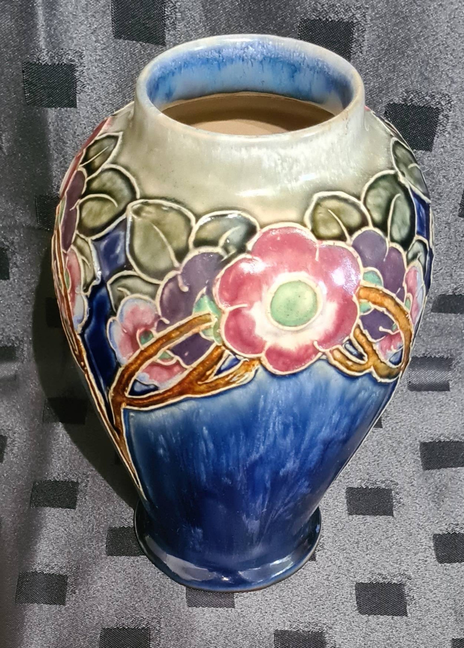 A Stunning Royal Doulton Stoneware Vase by Violet Hayward and Minnie