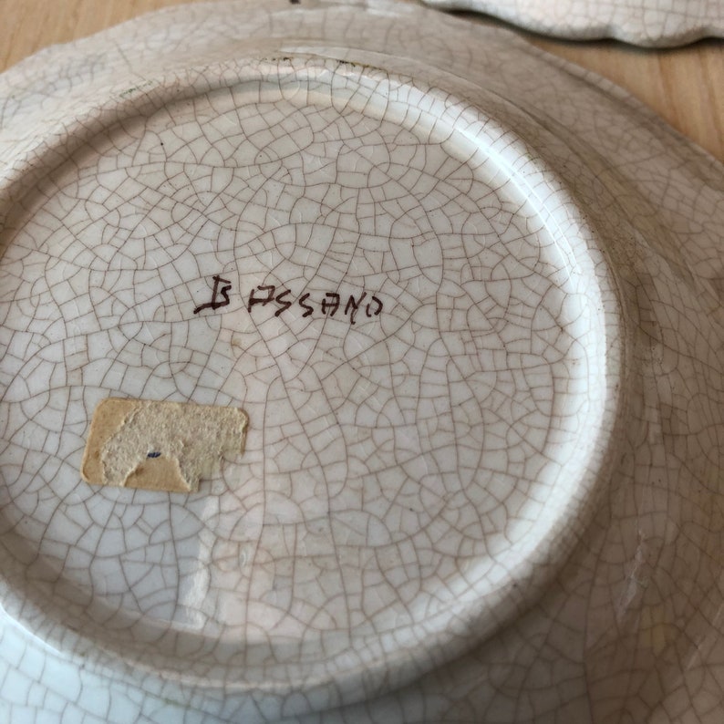 Ancient Bassano Pottery dishes Etsy
