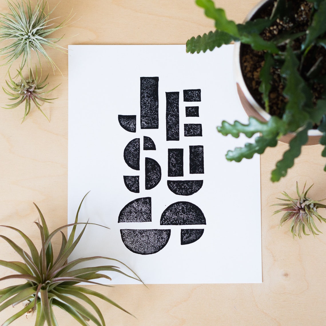 Jesus Modern Art Original Block Print 8x10 / Block Print / - Etsy