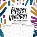 Printable Prayer Warrior Prayer Sheets / Organizer / Daily Devotional ...