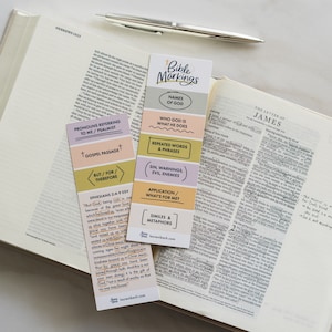 Bookmark / Bible Markings / Bible study tools / Christian resources / quiet time / biblical Christmas gift / stocking stuffer / Easter gift image 2