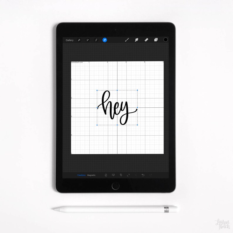 Procreate Grid Pack // 5 grids for 5 common paper sizes // Etsy