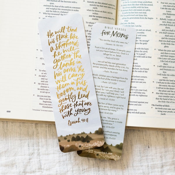 Bookmark / Bible verses for moms / Christian resources / quiet time / motherhood / biblical Christmas gift / stocking stuffer / Easter gift