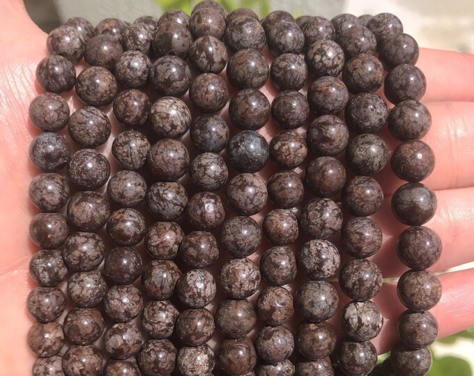 Grade A Natural Bronzite Gemstone Round Beads | Sold by 15 Inch Strand | Size 4mm 6mm 8mm 10mm 12mm
