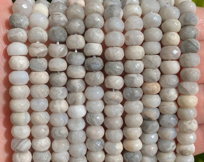 5x8mm Green Aventurine Rondelle Large Hole Bead approx 40 beads OTB002 8 Strand
