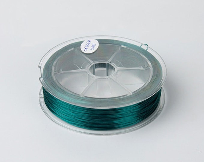 1 Spool - 0.8MM Green Elastic Cord / Thread 80 Meters Crystal String