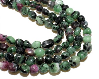 8 Inches Strand Natural Ruby Ziosite Nuggets 15mm to 35mm Smooth Gemstone Beads Rare Ruby Ziosite Beads No3270